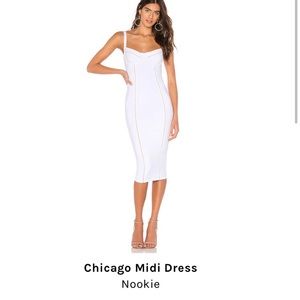 White midi dress from revolve! Size XS! NWT!